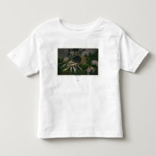MaineView of a Nice Catch of Maine Lake Trout Toddler T-Shirt