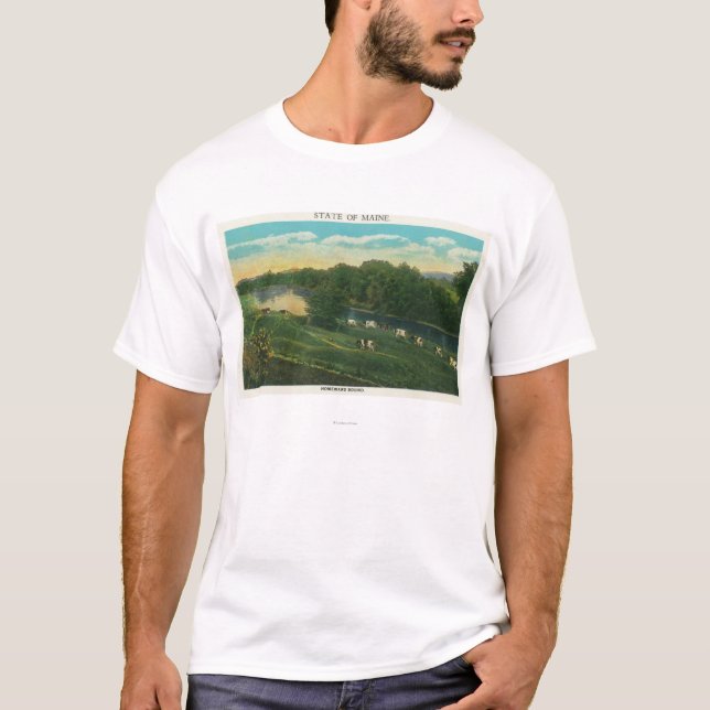 MaineView of Cows Homeward Bound T-Shirt (Front)
