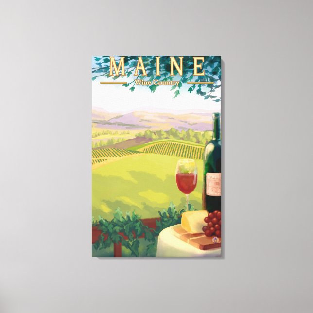 MaineWine Country Scene Canvas Print (Front)
