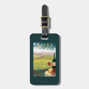 MaineWine Country Scene Luggage Tag