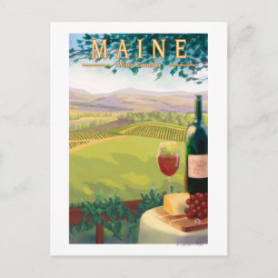 MaineWine Country Scene Postcard