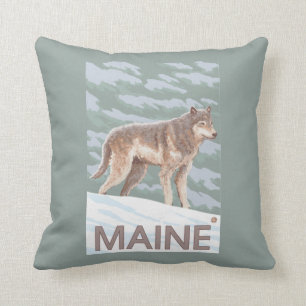 MaineWolf Scene Cushion