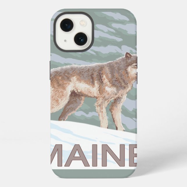 MaineWolf Scene iPhone Case (Back)