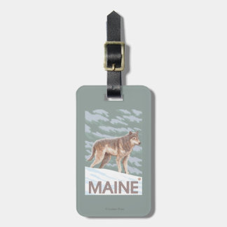 MaineWolf Scene Luggage Tag