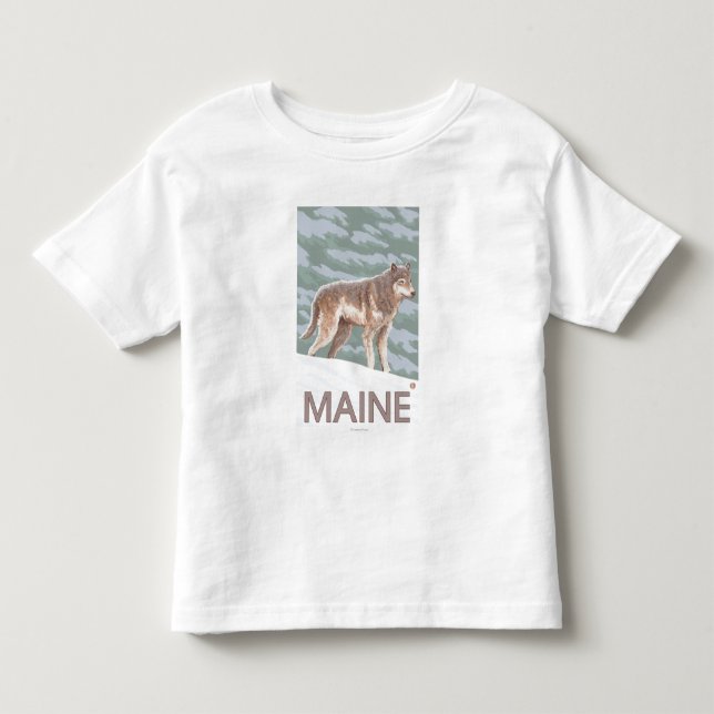 MaineWolf Scene Toddler T-Shirt (Front)