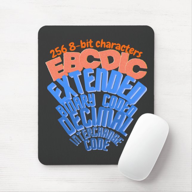 Mainframe Coded Character Set EBCDIC Mouse Mat (With Mouse)