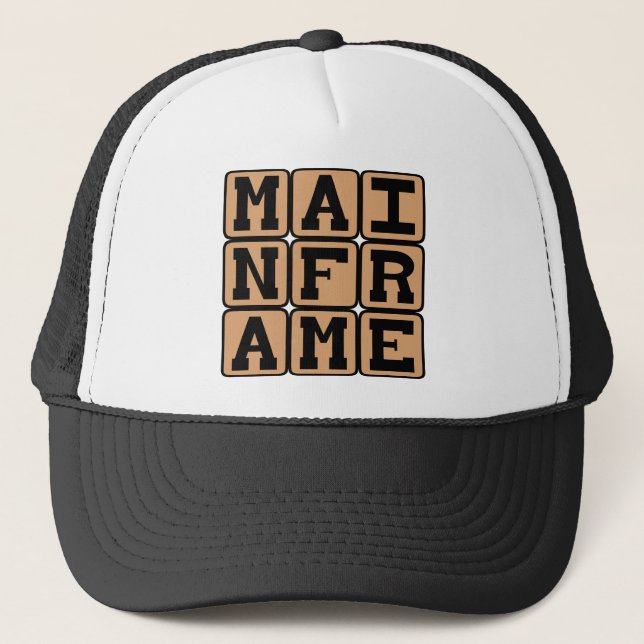 Mainframe, Large Computer Trucker Hat (Front)