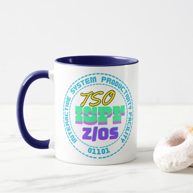 Mainframe TSO-ISPF Interactive System Mug (With Donut)