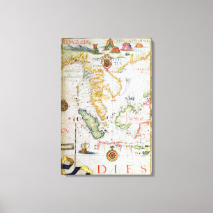 Mainland Southeast Asia, detail from world atlas Canvas Print
