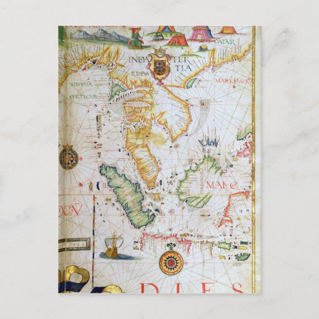 Mainland Southeast Asia, detail from world atlas Postcard (Front)