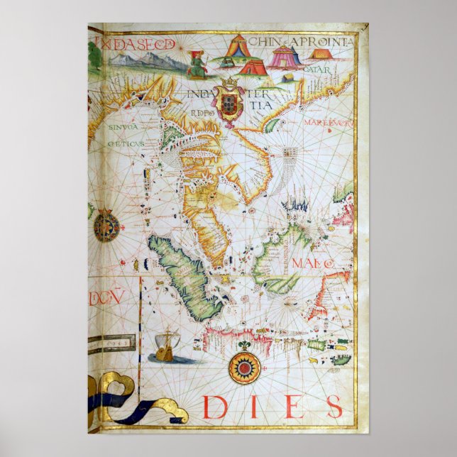 Mainland Southeast Asia, detail from world atlas Poster (Front)