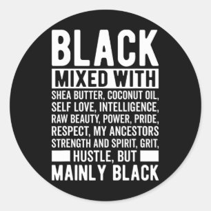 Mainly Black African Pride Black History Month, Ju Classic Round Sticker