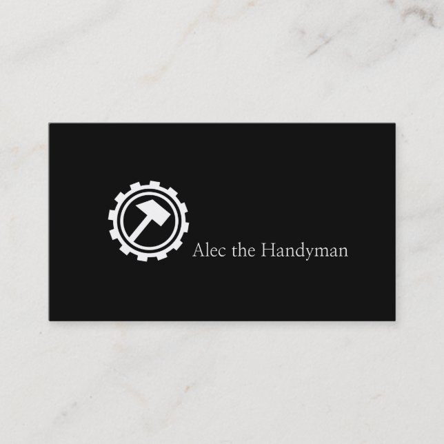 Maintenance, Construction, Handyman Business Card (Front)