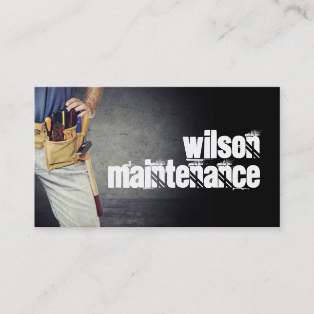 Maintenance, Handyman Business Card (Front)