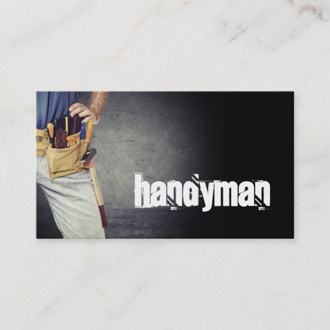 Maintenance, Handyman Business Card (Front)