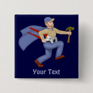 Maintenance Man 15 Cm Square Badge