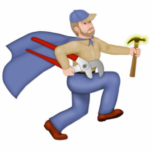 Maintenance Man Standing Photo Sculpture