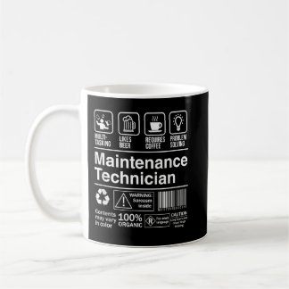 Maintenance Technician Funny Description Label Coffee Mug