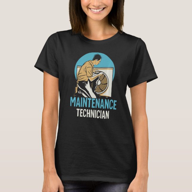 Maintenance Technician Worker Maintenance Man Men  T-Shirt (Front)