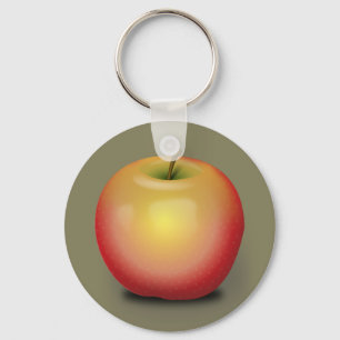 Maintosh Apple Button Keychain