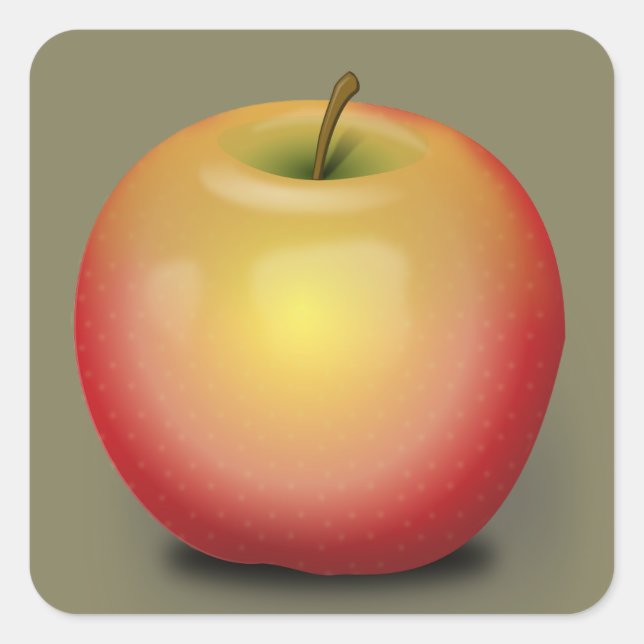 Maintosh Apple Square Sticker (Front)