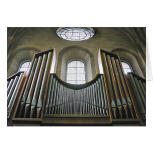 Mainz Cathedral, Germany, organ card