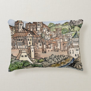Mainz, Germany, 1493 Decorative Cushion