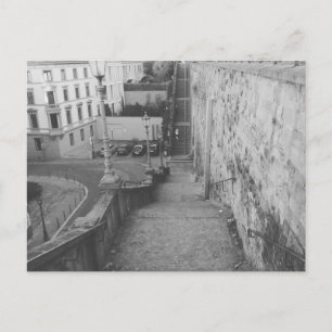 Mainz Germany Black & White Stairs Postcard