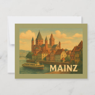 Mainz Germany City Art Postcard