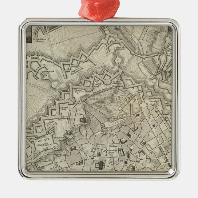 Mainz, Germany Metal Tree Decoration (Front)
