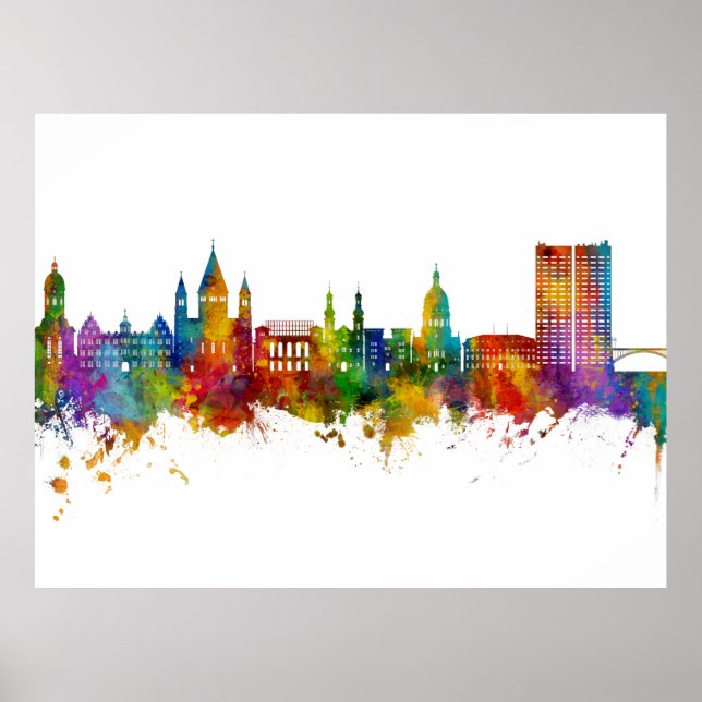 Mainz Germany Skyline Poster (Front)