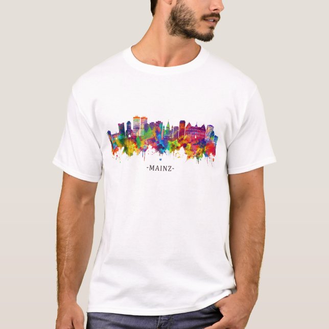 Mainz Germany Skyline T-Shirt (Front)