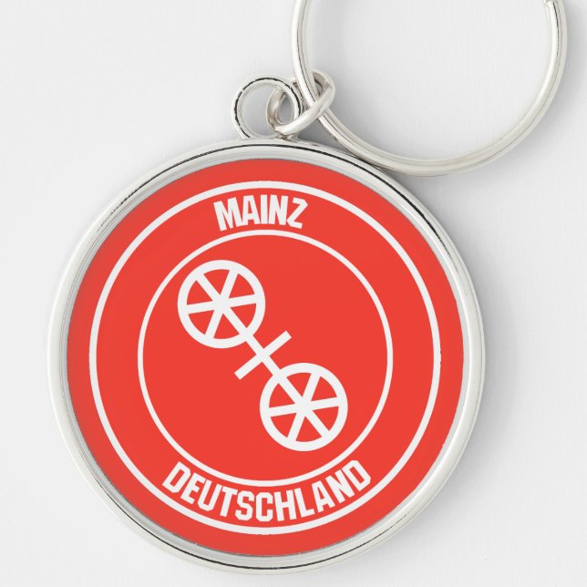 Mainz Round Emblem Key Ring (Front)