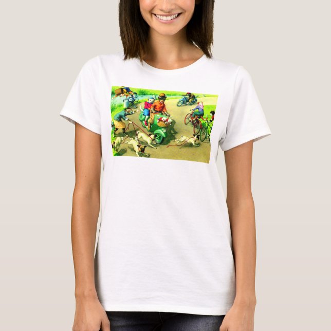 Mainzer cats on motorcycles and bikes T-Shirt (Front)