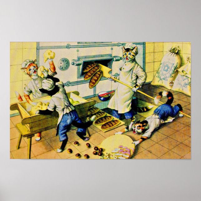 Mainzer chaotic bakery cats poster (Front)