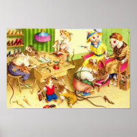 Mainzer mice cobblers and shoe store print