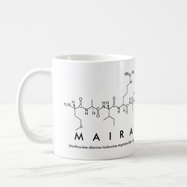 Maira peptide name mug (Left)