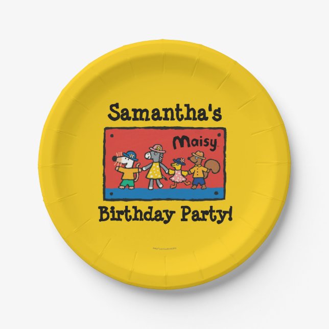 Maisy and Best Friends Hold Hands Paper Plate (Front)