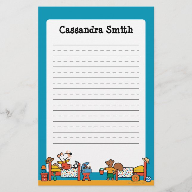 Maisy and Cyril Go on Vacation Scene Stationery (Front)