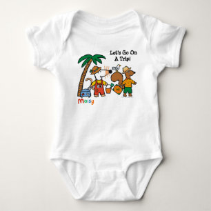 Maisy and Cyril with Palm Tree at the Beach Baby Bodysuit