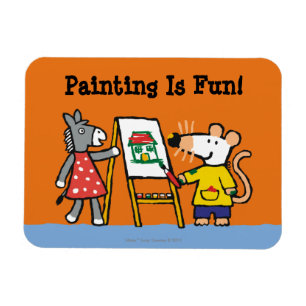Maisy and Dotty Paint at Preschool Magnet