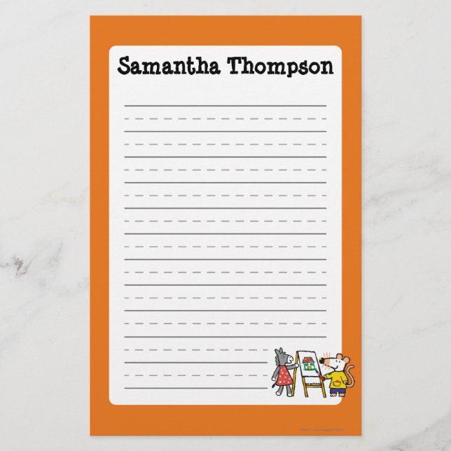 Maisy and Dotty Paint at Preschool Stationery (Front)