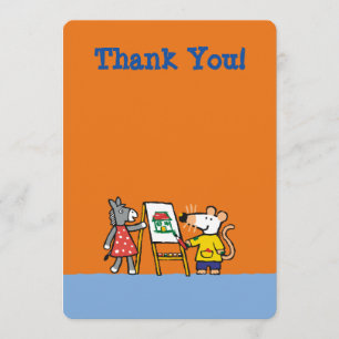 Maisy and Dotty Paint at Preschool Thank You Card