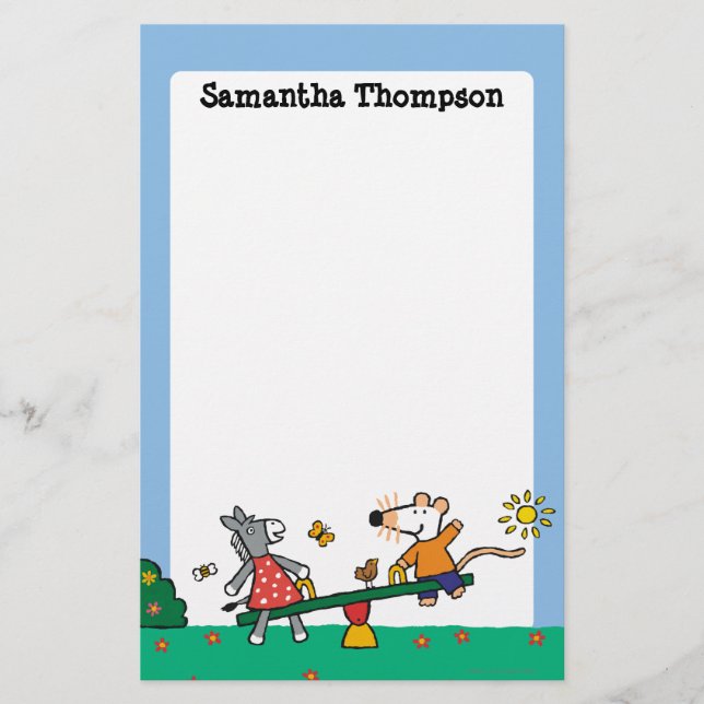 Maisy and Dotty Seesaw at the Playground Stationery (Front)