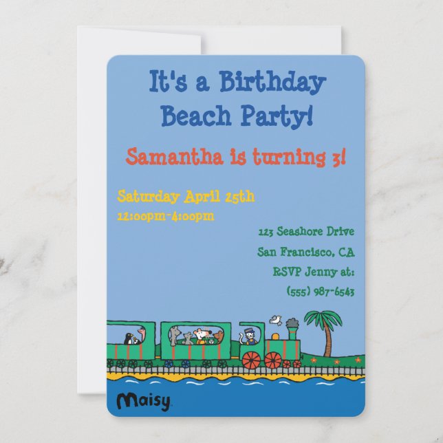 Maisy and Friends Birthday Invitation (Front)