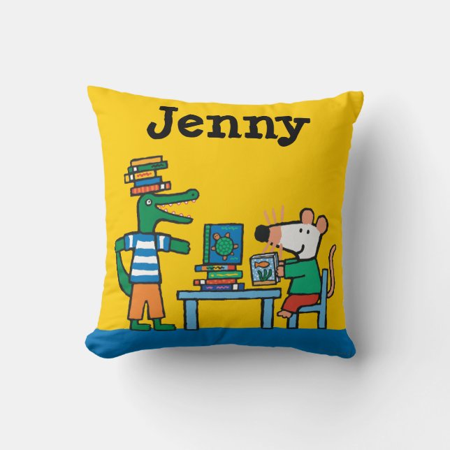 Maisy and Friends Enjoy the Library Cushion (Front)