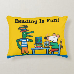 Maisy and Friends Enjoy the Library Decorative Cushion