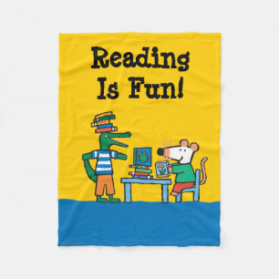 Maisy and Friends Enjoy the Library Fleece Blanket
