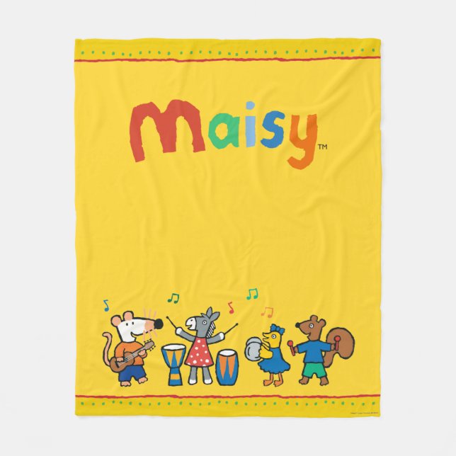 Maisy and Friends Play in the Band Fleece Blanket (Front)