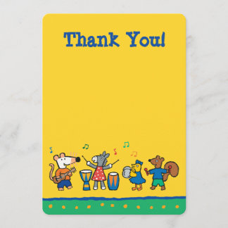 Maisy and Friends Play in the Band Thank You Card